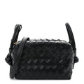 Calfskin Intrecciato Small Loop Top Handle Black
