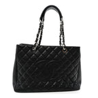 Caviar Quilted Grand Shopping Tote GST Black