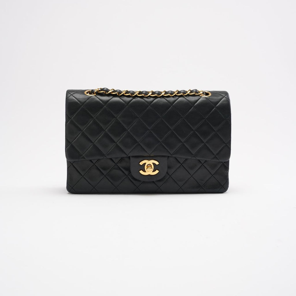 Chanel Vintage Black Classic Double Flap Bag 1991
