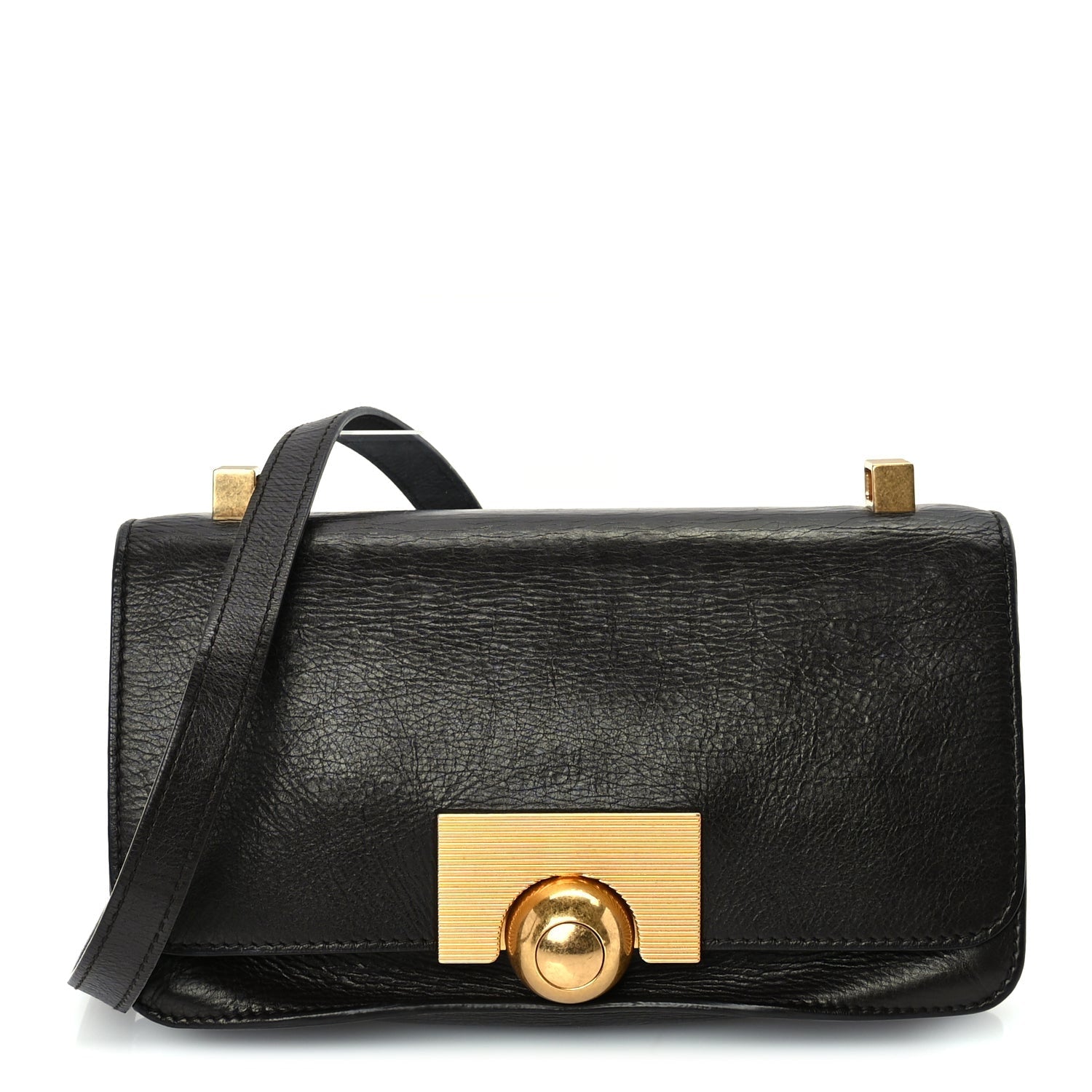 Spazzolato Calfskin Mini Classic BV Bag  Brown