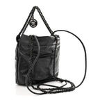 Shiny Calfskin Quilted Mini Chanel 22 So Black