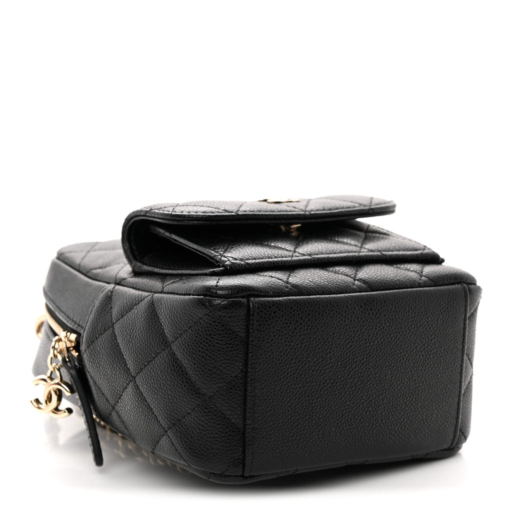 Caviar Quilted CC Mini Classic Backpack Black