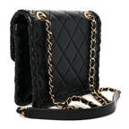 Calfskin Braided Mini My Own Frame Flap Black