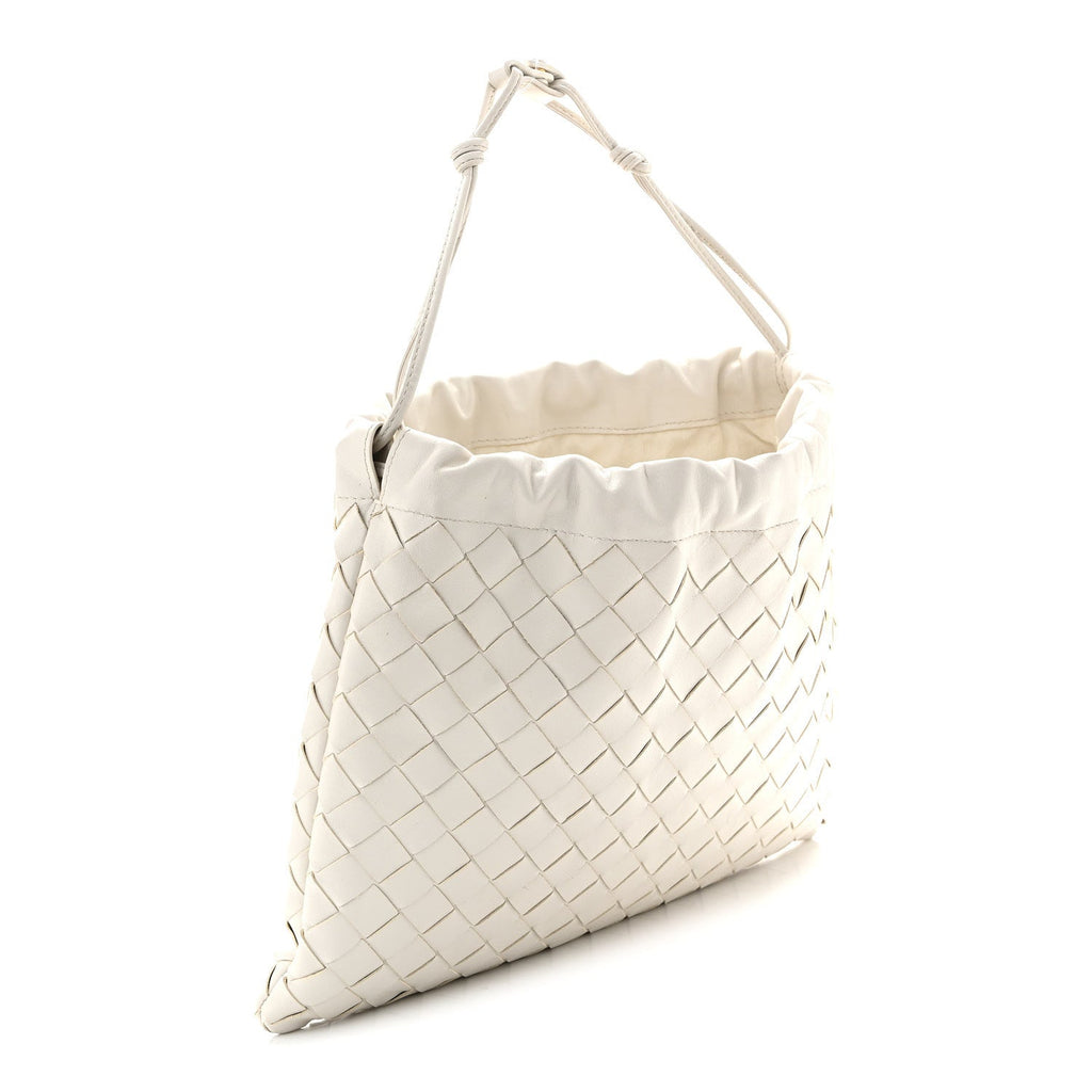 Calfskin Intrecciato Medium Dustbag Chalk