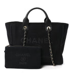 Mixed Fibers Small Deauville Tote Black