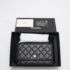 Chanel Wallet On Chain (WOC) Black Bag In Lambskin Leather With Gold Hardware 2018