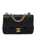 Caviar Quilted Mini Sweetheart Rectangular Flap Black