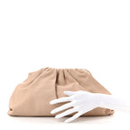 Smooth Butter Calf The Pouch Oversized Clutch Nude