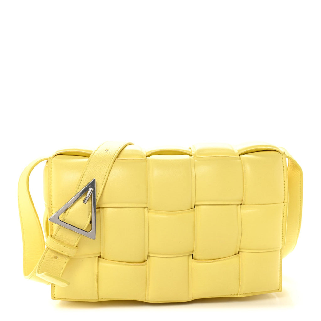 Nappa Maxi Intreccio Padded Cassette Crossbody Bag Sherbert