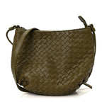 Nappa Intrecciato Crossbody Olive