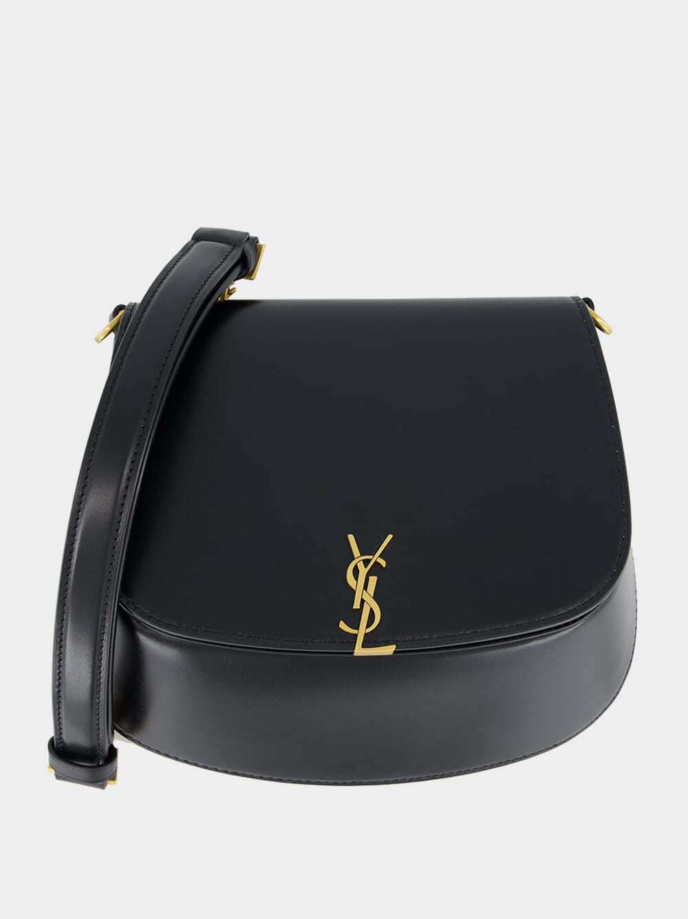 Voltaire Top Handle Bag in Black Box Leather