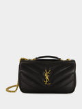 Black Small Loulou Matelassé Chain Bag