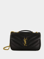 Black Small Loulou Matelassé Chain Bag