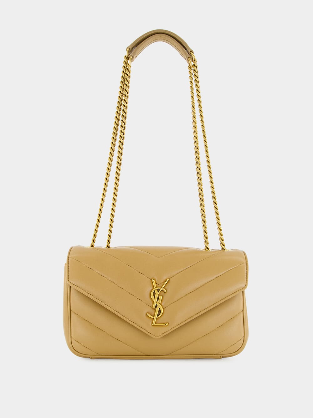 Small Loulou Bag in Natural Tan Lambskin