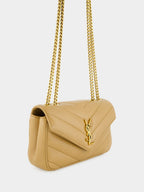 Small Loulou Bag in Natural Tan Lambskin