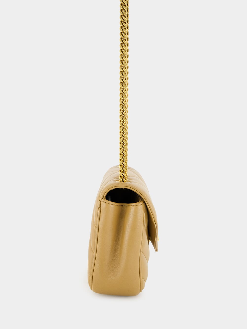Small Loulou Bag in Natural Tan Lambskin