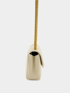 Loulou Small Chain Bag in Blanc Vintage Matelassé