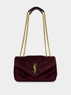 Smoky Burgundy Loulou Small Suede Bag