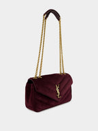 Smoky Burgundy Loulou Small Suede Bag