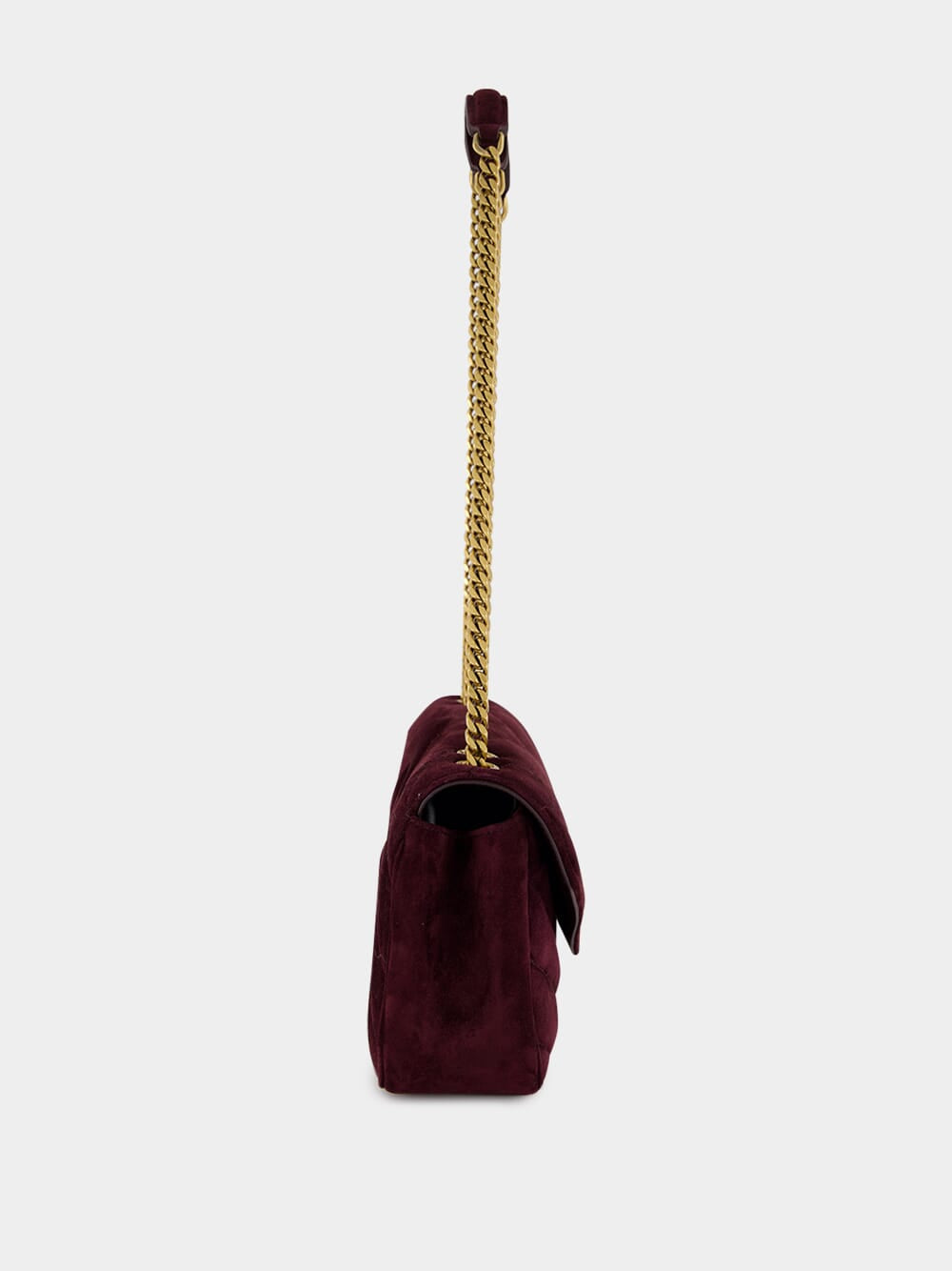 Smoky Burgundy Loulou Small Suede Bag