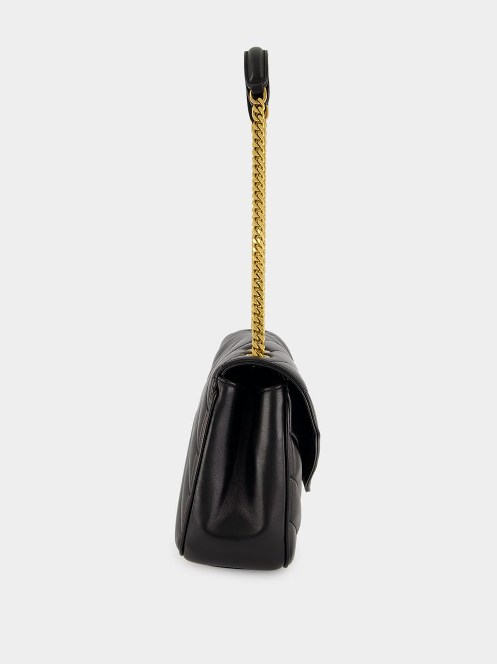 Black Loulou Medium Matelassé Leather Bag