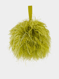 Antique Yellow Feather Mini Clutch Bag