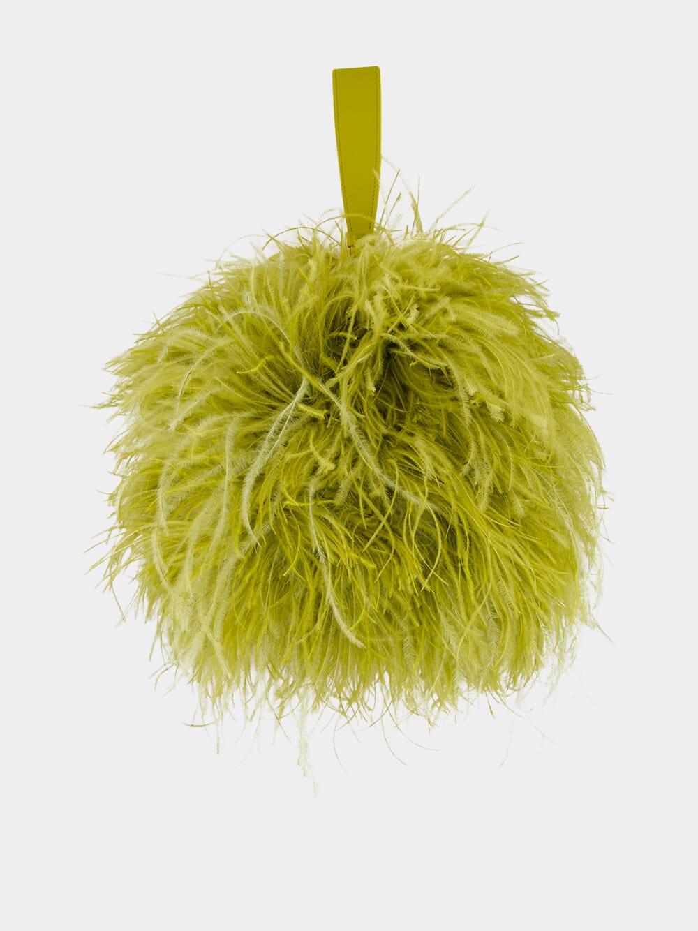 Antique Yellow Feather Mini Clutch Bag