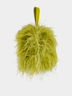 Antique Yellow Feather Mini Clutch Bag