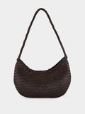 Nova Luna Dark Brown Woven Leather Bag