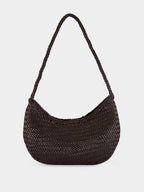 Nova Luna Dark Brown Woven Leather Bag