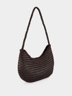 Nova Luna Dark Brown Woven Leather Bag