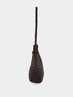 Nova Luna Dark Brown Woven Leather Bag
