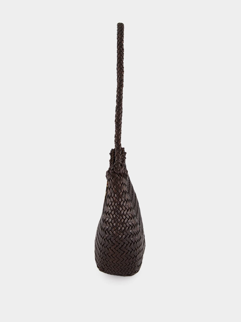 Nova Luna Dark Brown Woven Leather Bag