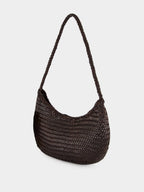 Nova Luna Dark Brown Woven Leather Bag