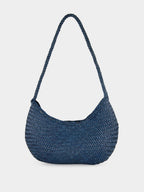 Nova Luna Ocean Blue Woven Leather Bag