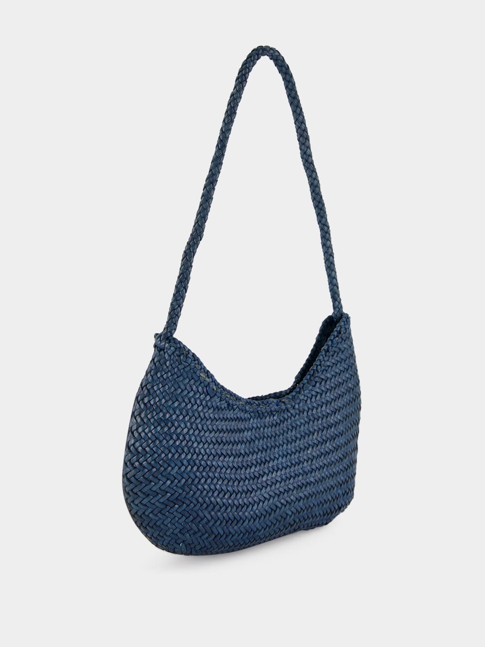 Nova Luna Ocean Blue Woven Leather Bag