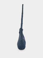 Nova Luna Ocean Blue Woven Leather Bag
