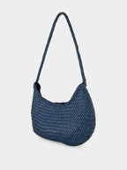 Nova Luna Ocean Blue Woven Leather Bag