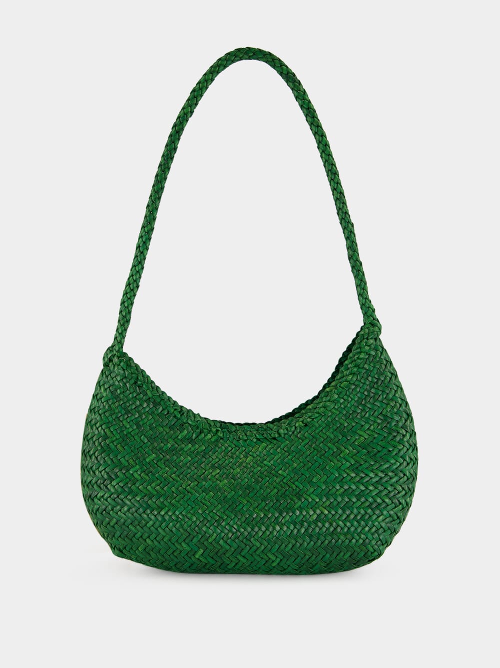 Nova Luna Parrot Green Woven Leather Bag