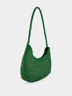 Nova Luna Parrot Green Woven Leather Bag
