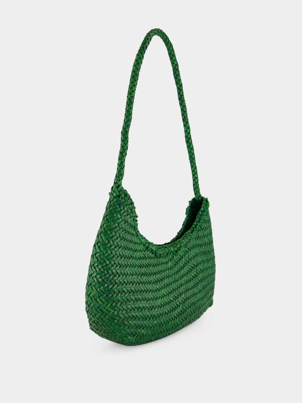 Nova Luna Parrot Green Woven Leather Bag