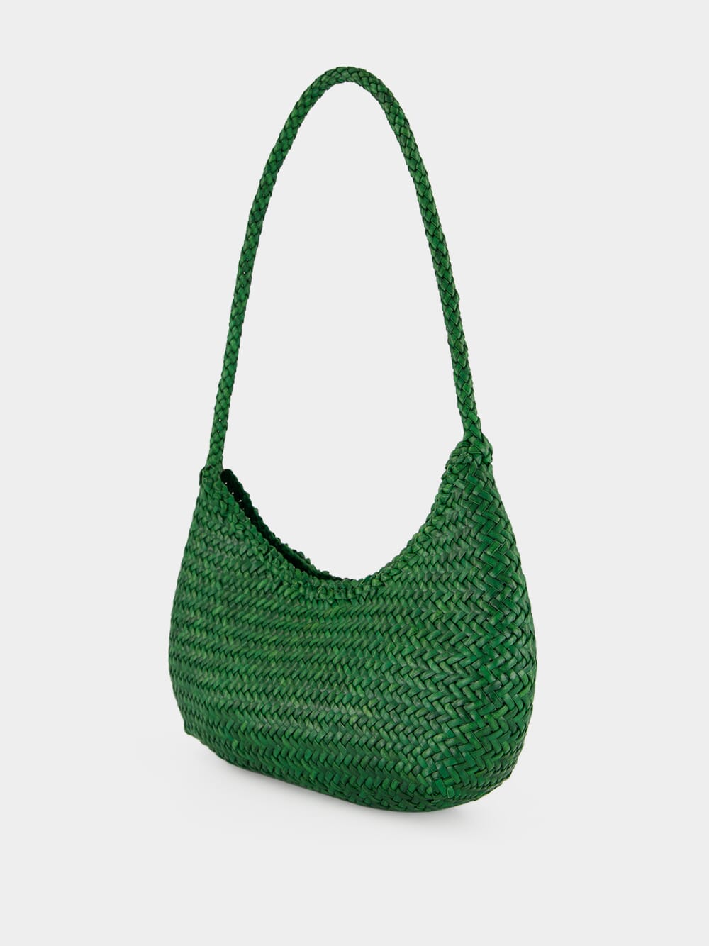 Nova Luna Parrot Green Woven Leather Bag