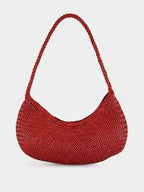 Nova Luna Poppy Red Woven Leather Bag