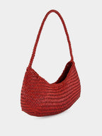 Nova Luna Poppy Red Woven Leather Bag