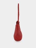 Nova Luna Poppy Red Woven Leather Bag