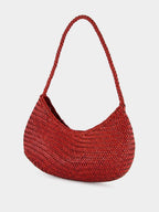 Nova Luna Poppy Red Woven Leather Bag