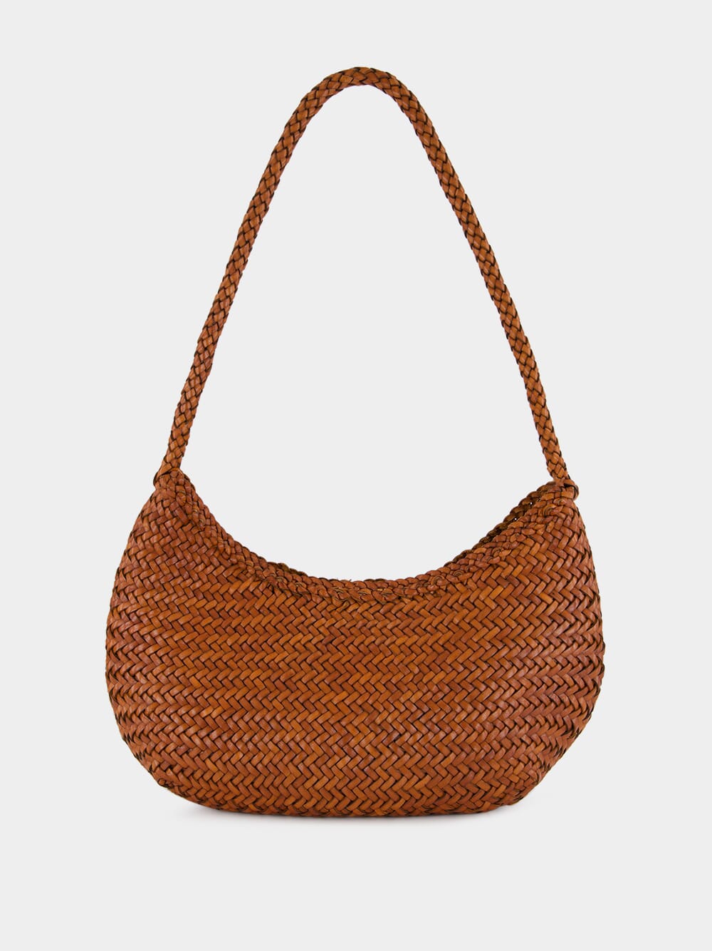 Nova Luna Tan Woven Leather Bag