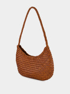 Nova Luna Tan Woven Leather Bag