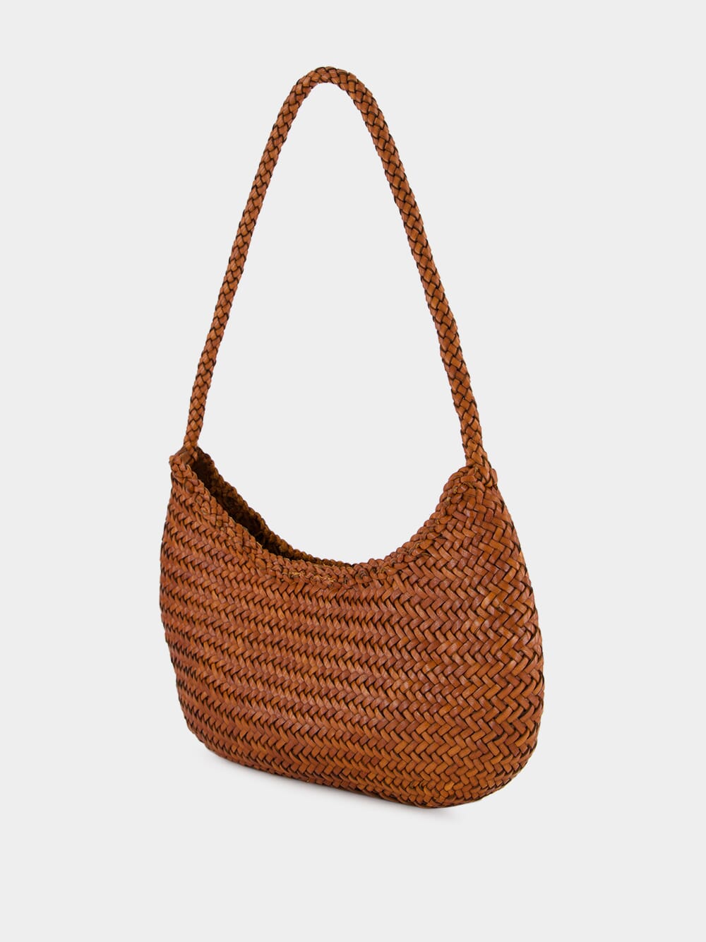 Nova Luna Tan Woven Leather Bag