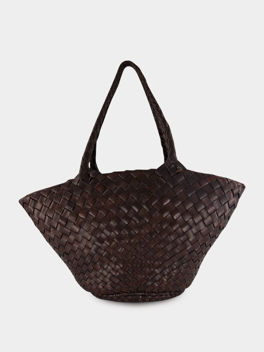 Egola Dark Brown Woven Shoulder Bag
